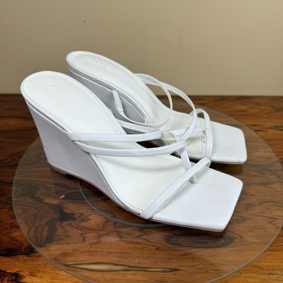 Open Edit Eryn Wedge Sandal in white - Picture 1 of 16